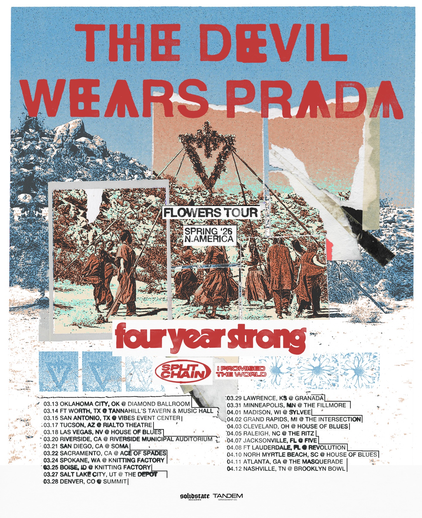 The Devil Wears Prada Flowers Tour Tour Poster 2026